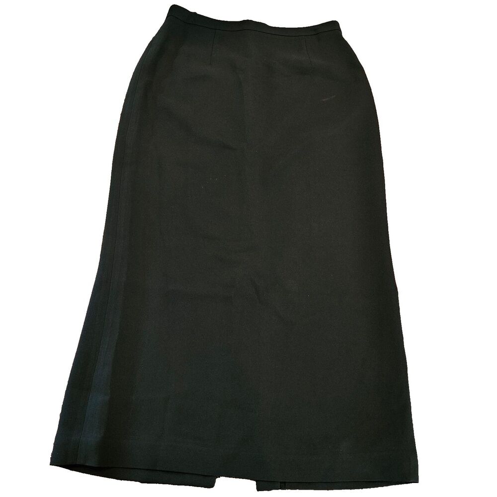 CASUAL CORNER ANNEX Black professional long skirt size 8P careerwear suiting